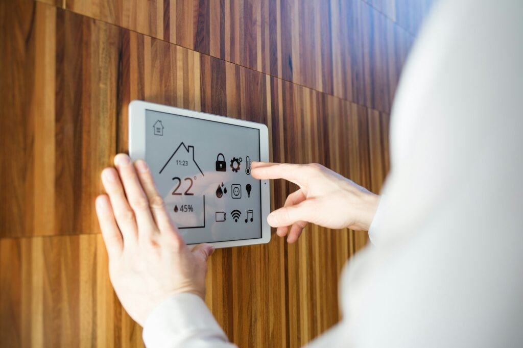 concept of digitalization. climate control system